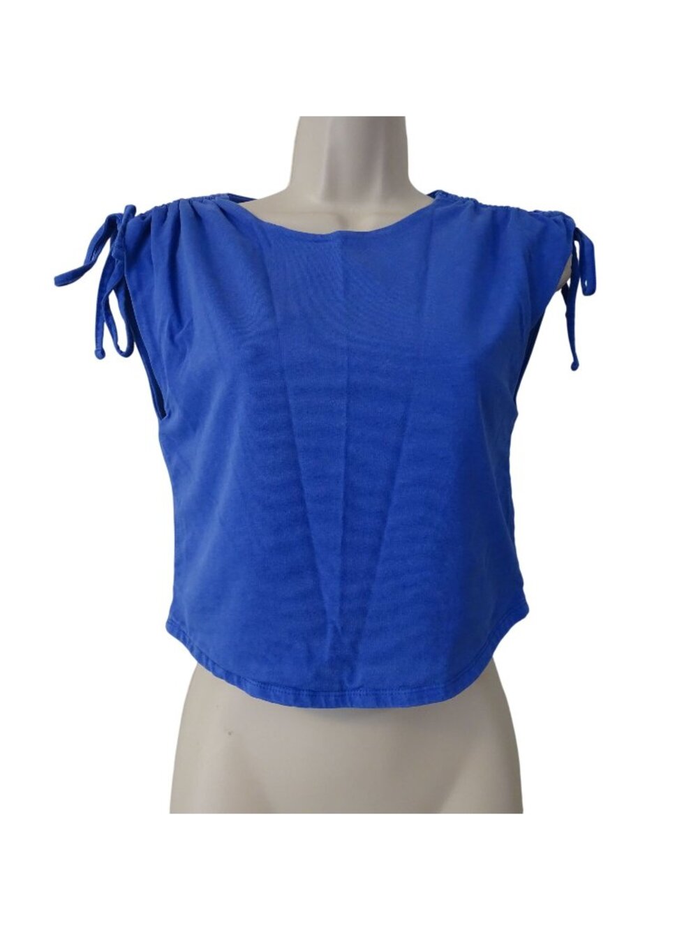 Forever 21 Blue Sleeveless Crop Top Muscle Tee Size L Casual Festival Summer